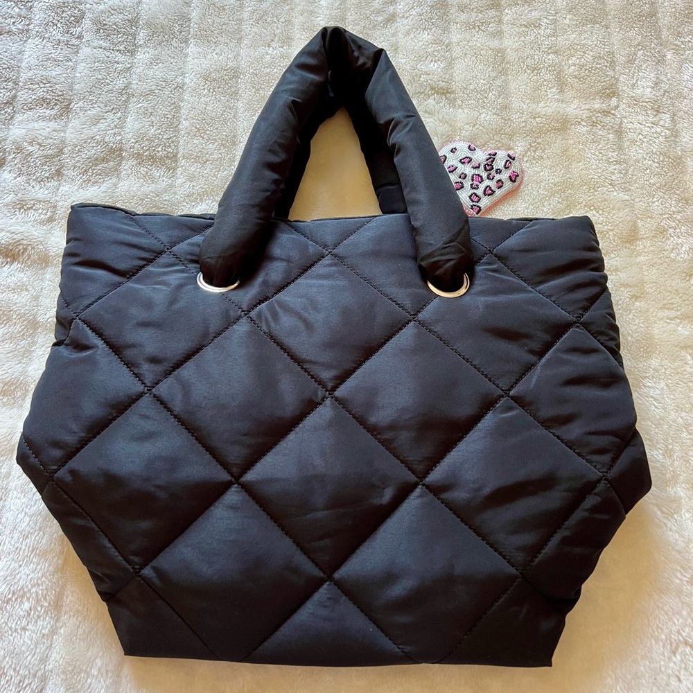 Joe Fresh Nylon Quilted Puffer Tote